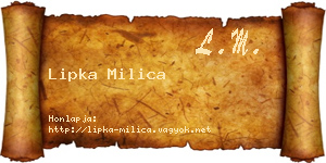 Lipka Milica névjegykártya